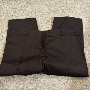 SAG HARBOR size 18W Brown Stretch Capri Pants Slacks NICE!! $59